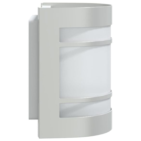 2 db ezüstszínű rozsdamentes acél kültéri falilámpa