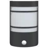 2 db fekete rozsdamentes acél kültéri érzékelős falilámpa