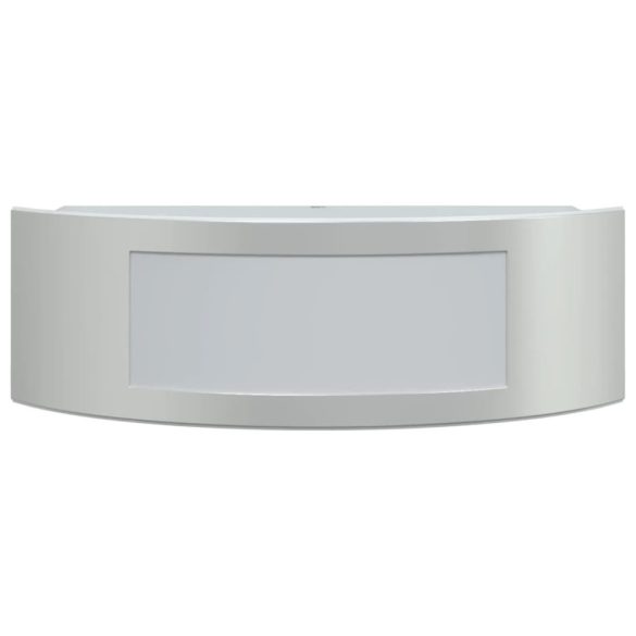 2 db ezüstszínű rozsdamentes acél kültéri falilámpa