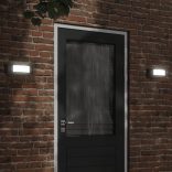 2 db fekete rozsdamentes acél kültéri falilámpa