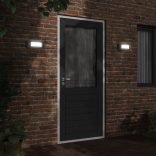 2 db fekete rozsdamentes acél kültéri falilámpa