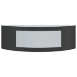 2 db fekete rozsdamentes acél kültéri falilámpa