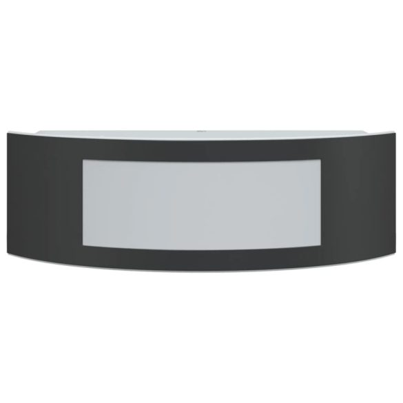 2 db fekete rozsdamentes acél kültéri falilámpa