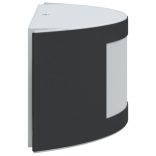 2 db fekete rozsdamentes acél kültéri falilámpa