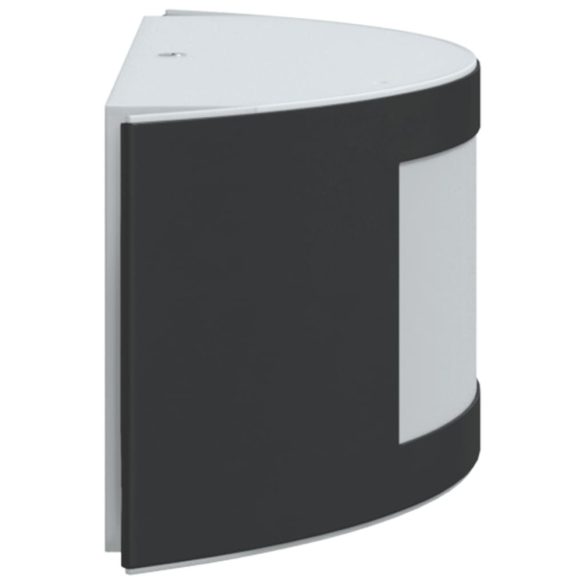 2 db fekete rozsdamentes acél kültéri falilámpa