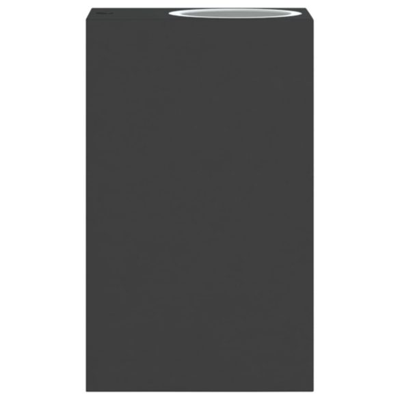 2 db fekete öntött alumínium kültéri falilámpa