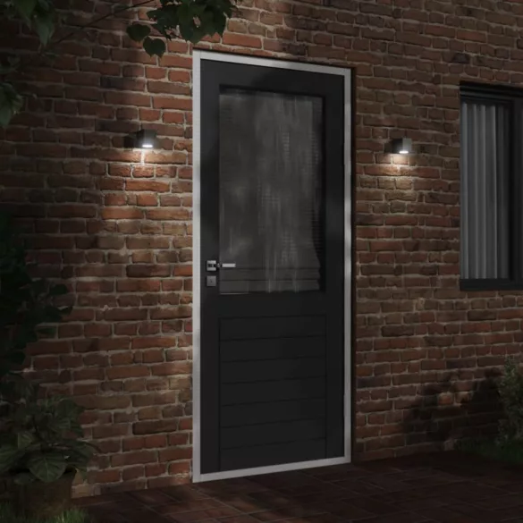 fekete öntött alumínium kültéri falilámpa