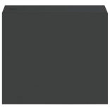 2 db fekete öntött alumínium kültéri falilámpa