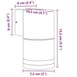 2 db fekete öntött alumínium kültéri falilámpa