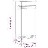 fekete rozsdamentes acél kültéri fali lámpa