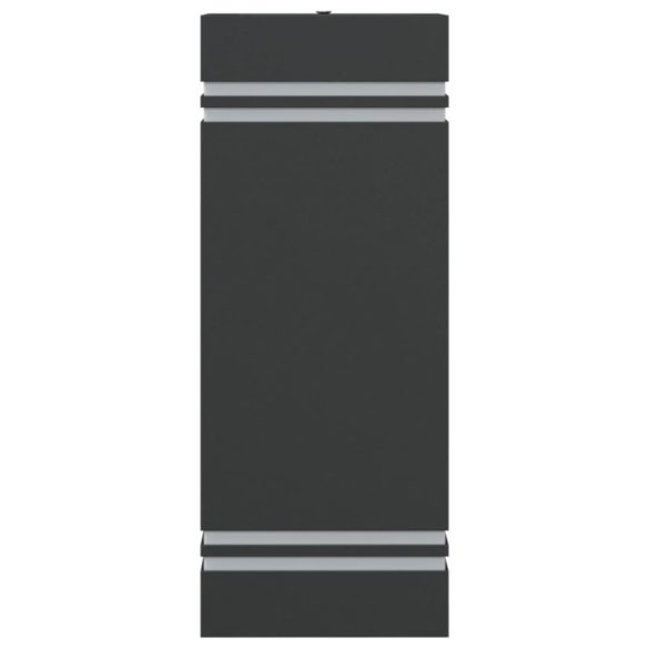 2 db fekete rozsdamentes acél kültéri falilámpa