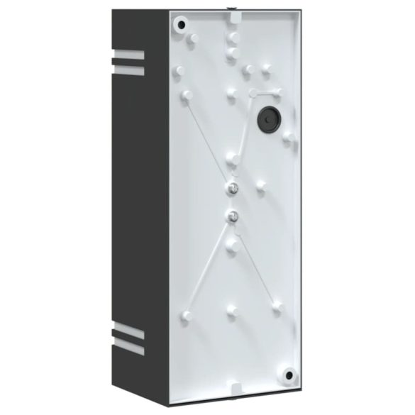 2 db fekete rozsdamentes acél kültéri falilámpa