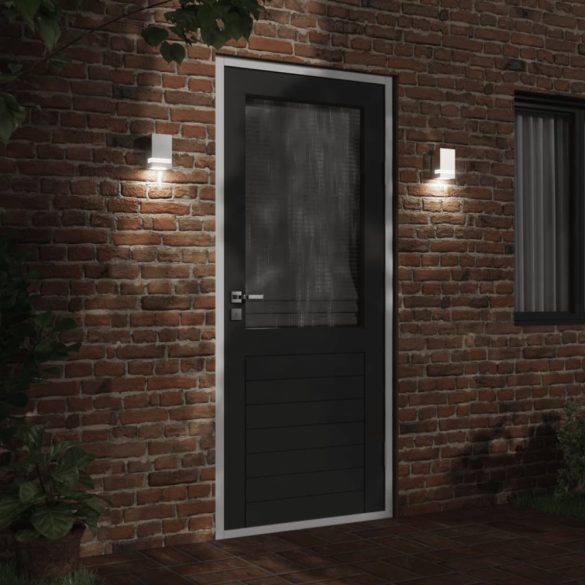 ezüstszínű rozsdamentes acél kültéri falilámpa