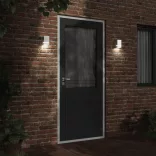 ezüstszínű rozsdamentes acél kültéri falilámpa