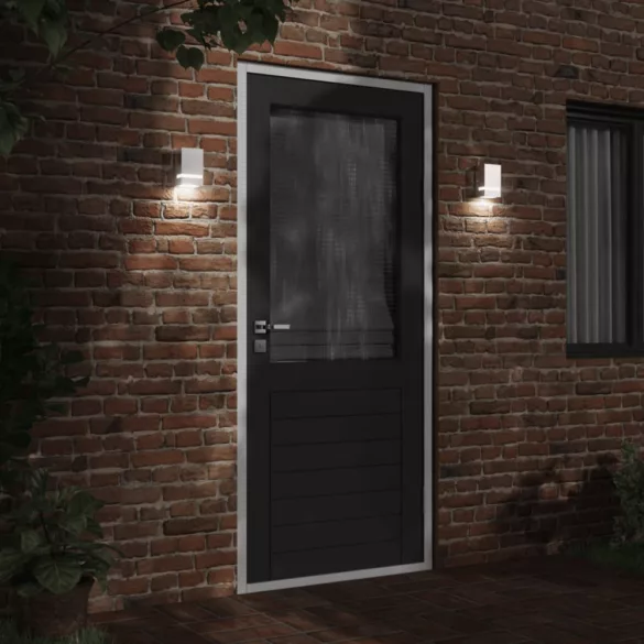 ezüstszínű rozsdamentes acél kültéri falilámpa