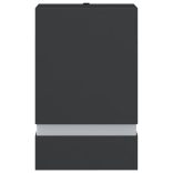 2 db fekete rozsdamentes acél kültéri falilámpa