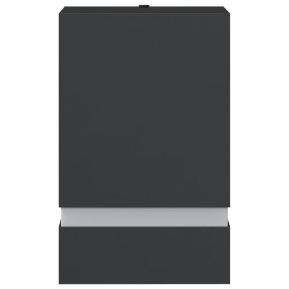 2 db fekete rozsdamentes acél kültéri falilámpa