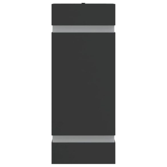 2 db fekete rozsdamentes acél kültéri falilámpa