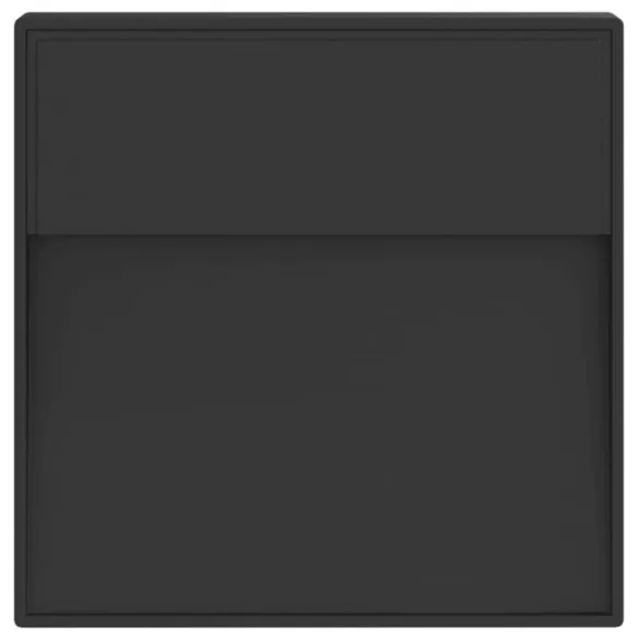 fekete öntött alumínium kültéri LED-es falilámpa