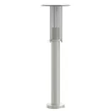 3 db ezüstszínű rozsdamentes acél kültéri állólámpa 60 cm