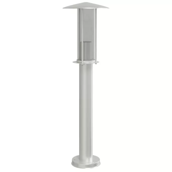 3 db ezüstszínű rozsdamentes acél kültéri állólámpa 60 cm