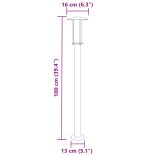 3 db ezüstszínű rozsdamentes acél kültéri állólámpa 100 cm