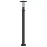 fekete rozsdamentes acél kültéri állólámpa 100 cm