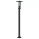 fekete rozsdamentes acél kültéri állólámpa 100 cm