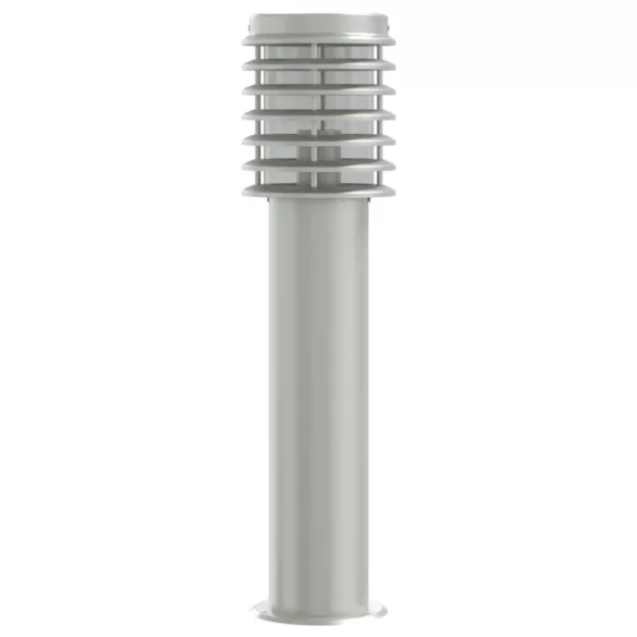 3 db ezüstszínű rozsdamentes acél kültéri állólámpa 60 cm