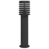 fekete rozsdamentes acél kültéri állólámpa 60 cm