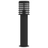 fekete rozsdamentes acél kültéri állólámpa 60 cm
