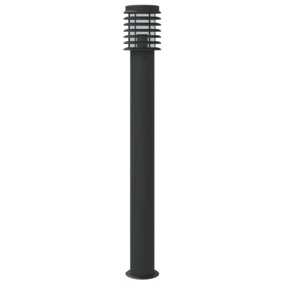 3 db fekete rozsdamentes acél kültéri állólámpa 110 cm