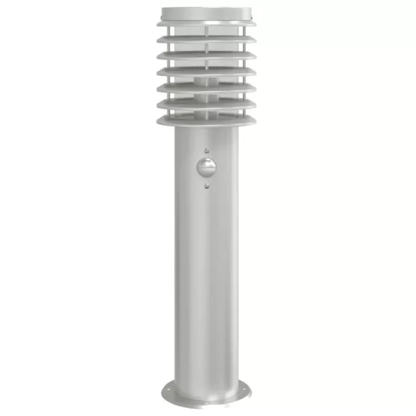 3 db ezüst rozsdamentes acél kültéri állólámpa érzékelővel 60cm
