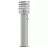 3 db ezüst rozsdamentes acél kültéri állólámpa érzékelővel 60cm