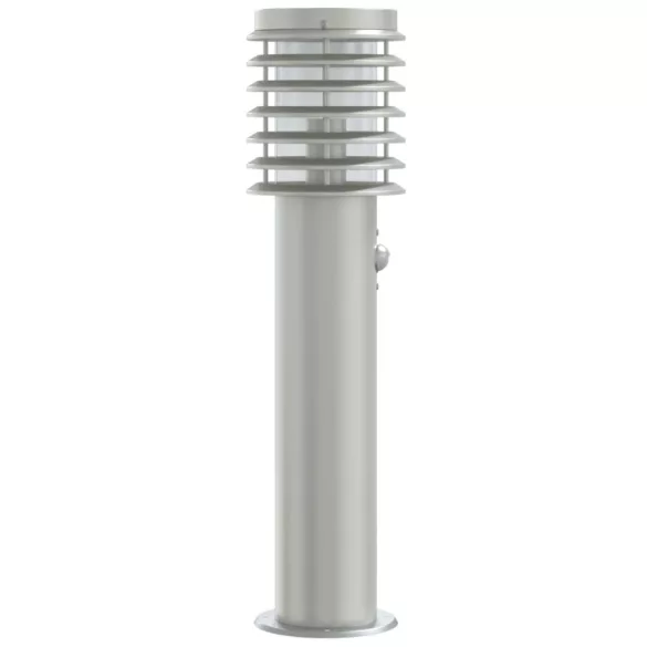 3 db ezüst rozsdamentes acél kültéri állólámpa érzékelővel 60cm
