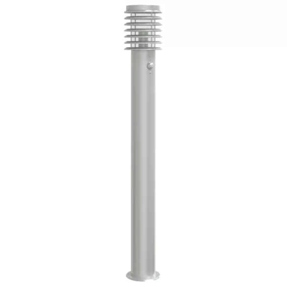 ezüst rozsdamentes acél kültéri állólámpa érzékelővel 110 cm
