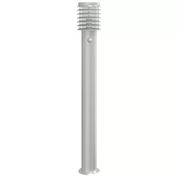 ezüst rozsdamentes acél kültéri állólámpa érzékelővel 110 cm