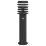 3db fekete rozsdamentes acél kültéri állólámpa érzékelővel 60cm