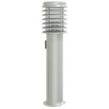 ezüstszínű rozsdamentes acél kültéri állólámpa aljzattal 60 cm