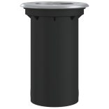 fekete kerek öntött alumínium kültéri talajlámpa 10,5 x 10,5 cm