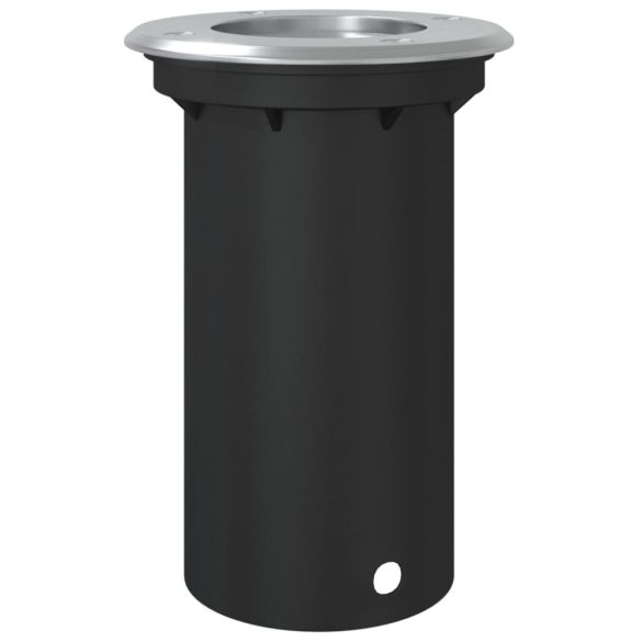 fekete kerek öntött alumínium kültéri talajlámpa 10,5 x 10,5 cm