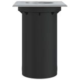 fekete négyzet öntött alumínium kültéri talajlámpa 10,5x10,5 cm