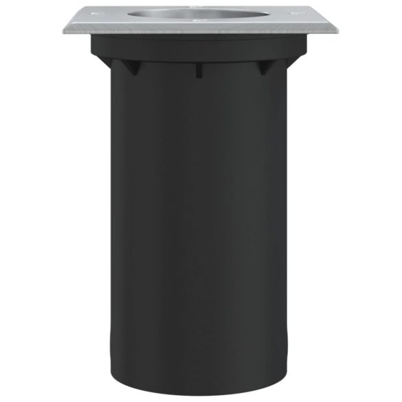 fekete négyzet öntött alumínium kültéri talajlámpa 10,5x10,5 cm