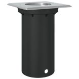 fekete négyzet öntött alumínium kültéri talajlámpa 10,5x10,5 cm