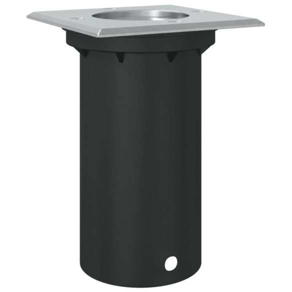 fekete négyzet öntött alumínium kültéri talajlámpa 10,5x10,5 cm