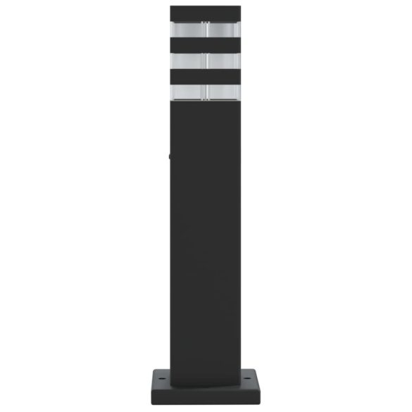 3 db fekete alumínium kültéri állólámpa 50 cm