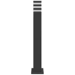 fekete alumínium kültéri állólámpa 80 cm