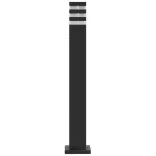 fekete alumínium kültéri állólámpa 80 cm