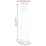 fekete alumínium kültéri állólámpa 80 cm