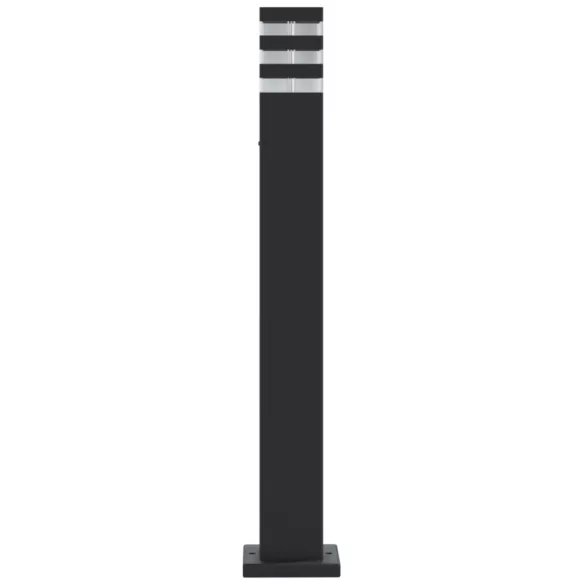 3 db fekete alumínium kültéri állólámpa 80 cm
